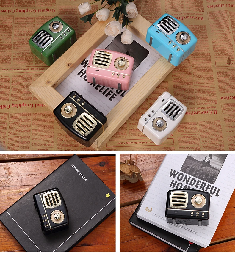 2019 new customize computer player vintage bluetooth speaker with microphone - ANKUX.COM