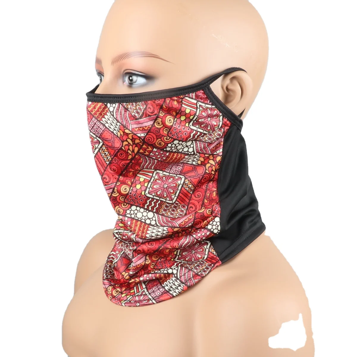 

Factory Wholesale High Stretchable Bandanas multifunctional Neck Gaiter With Ear Loop