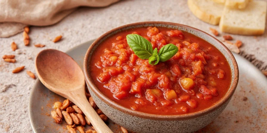 Table showing key spices used in marinara