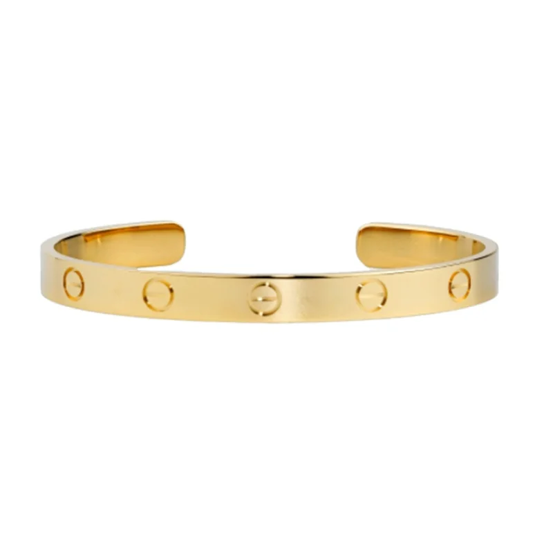 

2021 European and American fashion trend charm open stainless steel thread Bracelet