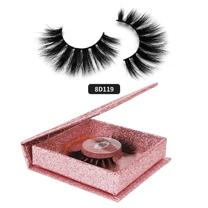 

Bulk natural 1 pair 3D 8D fluffy 100% mink 25mm-30mm mink false eyelashes eyelash packaging box custom empty rectangle, Natural black mink eyelashes