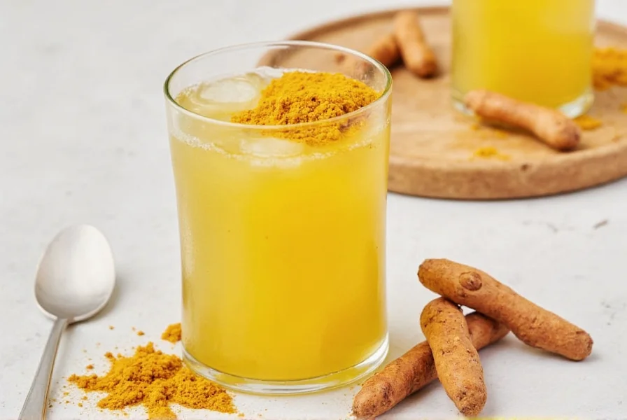 Turmeric root and organic turmeric powder in a bowl