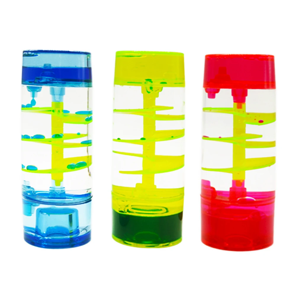 

Spiral Liquid Timer Droplets Hourglass Home Decorations For Children Sensory Ooze Tube Desk Toy, Green, blue, orange or customize color