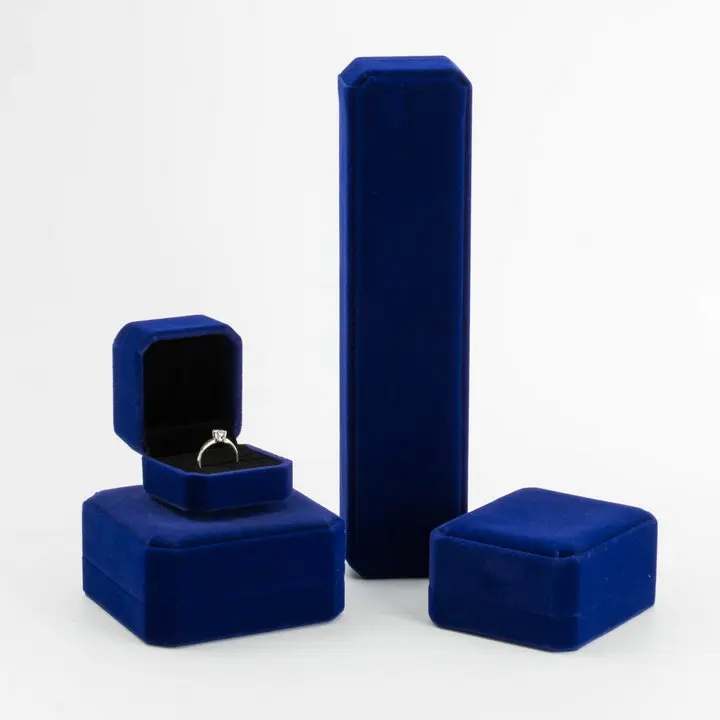 

Custom jewellery box set gift claret velvet Diamond ring Gold silver Protective jewelry boxs packaing, Customized color