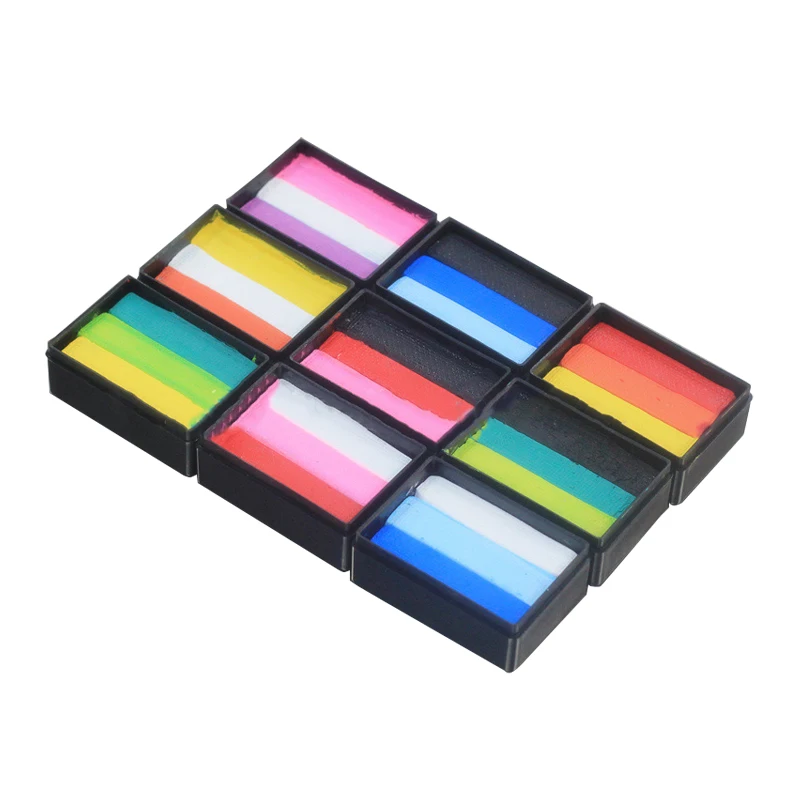 

Washable Colorful Safety High Quality Children Body Face Paint Makeup Rainbow Cake Face Body Paint, Multi-colors