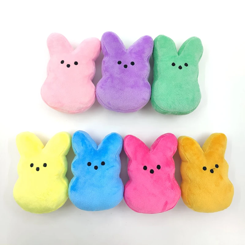 

Wholesale Easter 15cm Peeps Bunny Stuffed Toy Cute Rabbits Dolls Soft Plush Rabbit Plush Toy