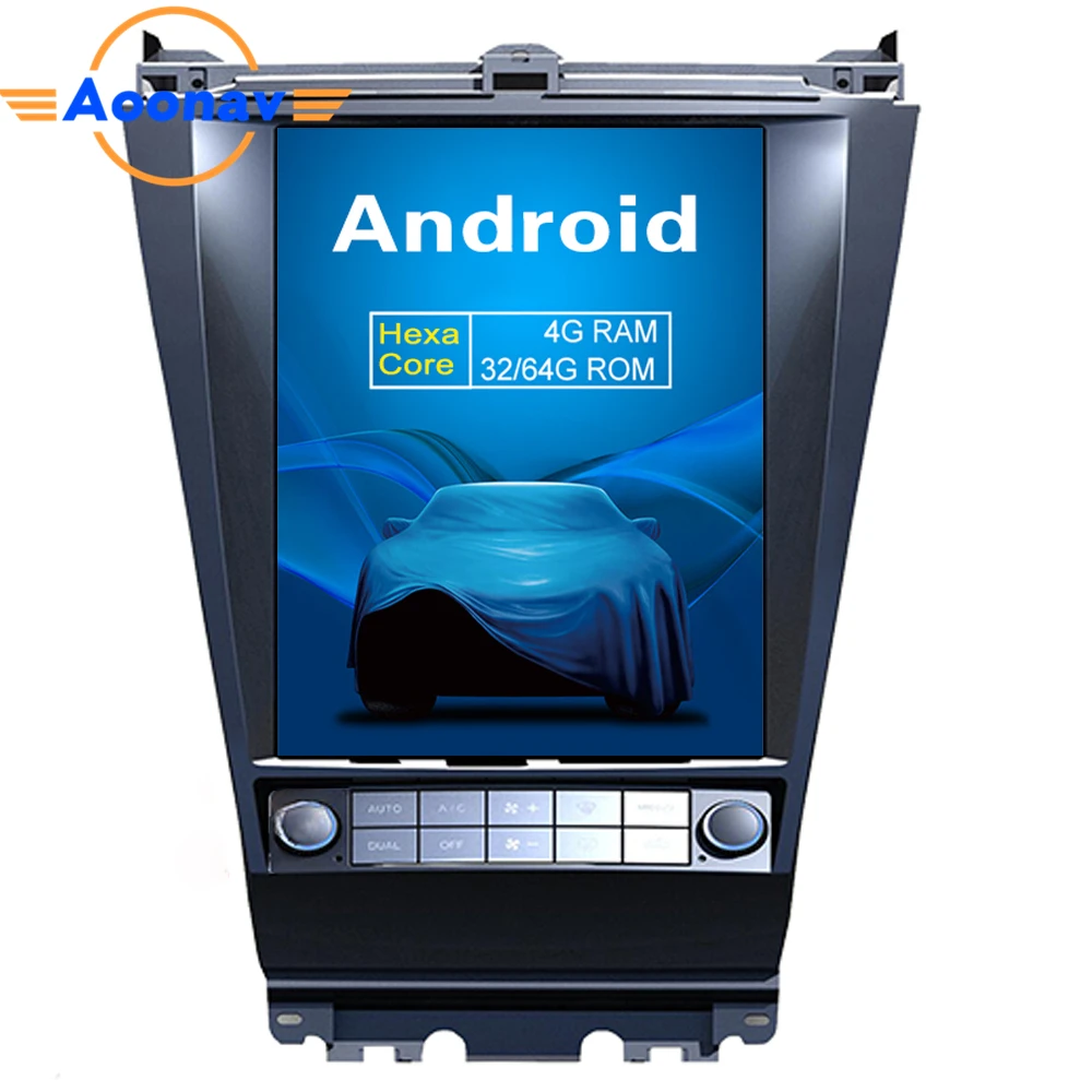 

AOONAV 12.1 inch car radio GPS navigation for HONDA ACCORD 7 2002 - 2007 car DVD player autoradio vertical screen Android 9.0, Black