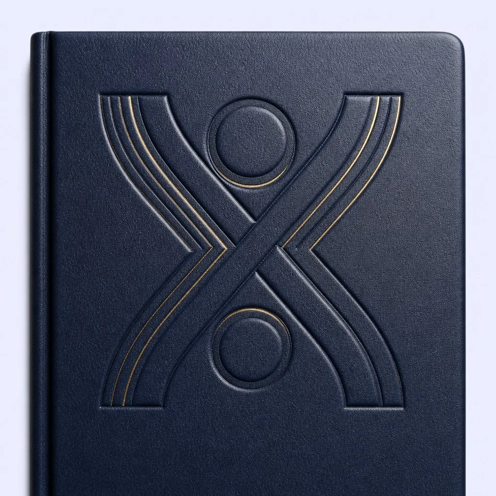 Corporate Milestone Notebook - Monogram Deboss Detail