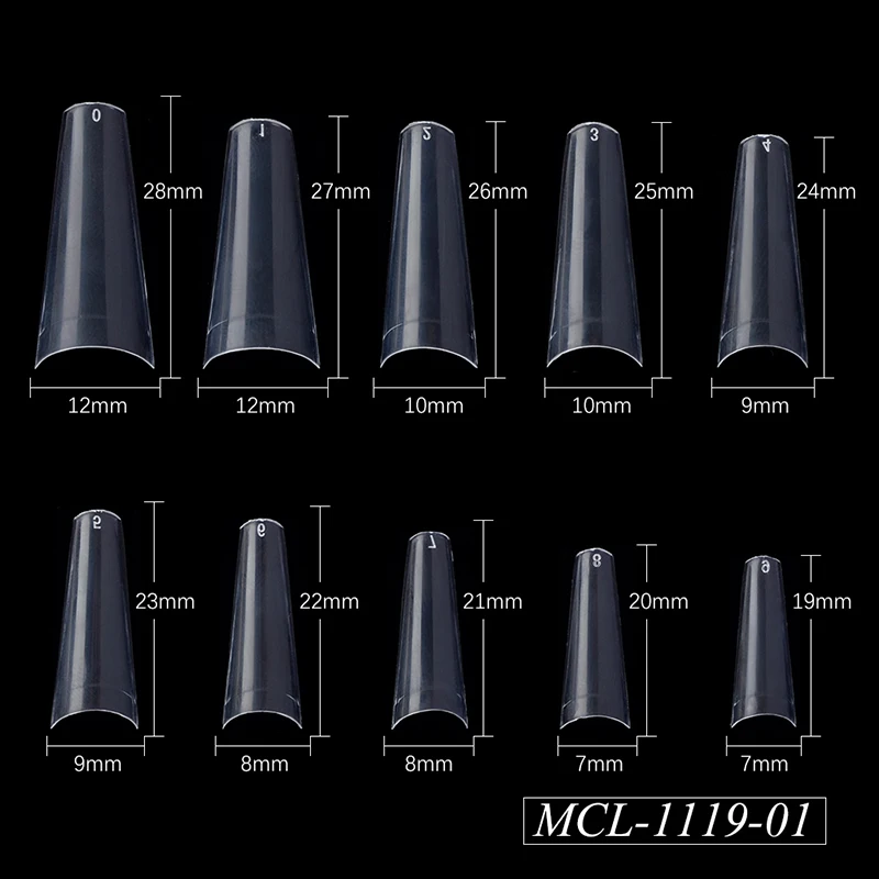 

Wholesale French Style Coffin clear False Nail Tips 500pcs/bag, As the picture