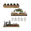 Wall Mounted Metal Wine Rack 4 Long Stem Glass Holder & Wine Cork Storage Wine