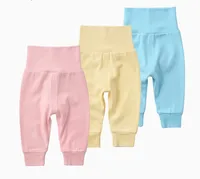 

Newborn Baby Cotton Harem Pants Infant Boy Solid High Waist Pants Soft Cotton Baby Trousers 7 Colors Available for 0-24 Months