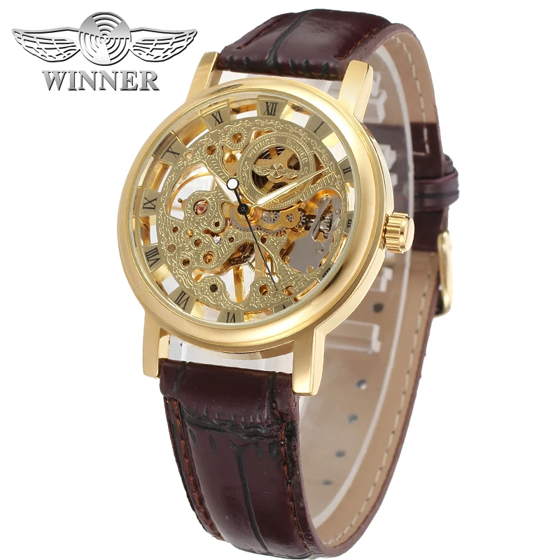 

Custom Logo Cheap Mechanical Watches Wholesale Chinese Factory Forsining T- winner Hand Wind OEM Watch Mens Skeleton Luxury