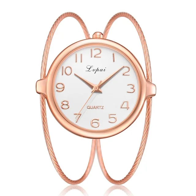 

2021 Women Fashion Luxury Watch Bracelet Quartz Dress Watches Rose Gold Small And Exquisite Lvpai Brand Ladies Casual Clock, Multi colors