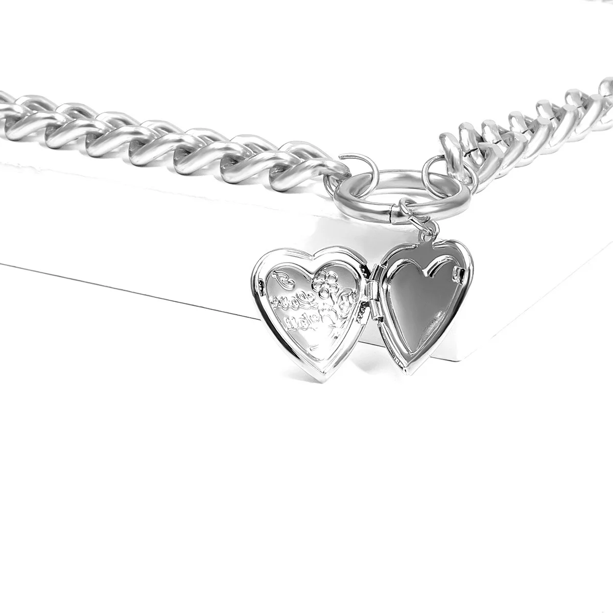 

Fashion Multilayer Heart Case Pendant Necklace stainless steel necklace