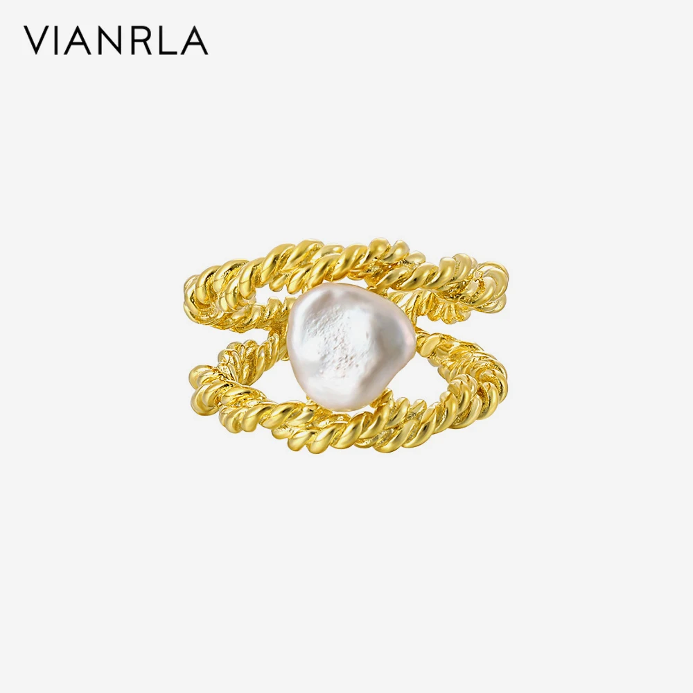 

VIANRLA 925 Sterling Silver Ring Twist Pearl Jewelry Women Ring Support Drop Shipping Daily Jewelry