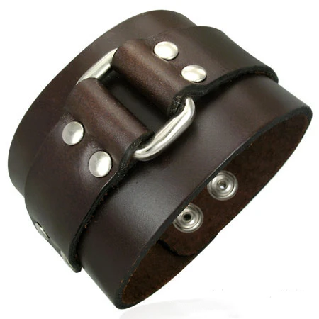 

Punk Vintage Jewelry Leather Bracelet Geometric Rivets Adjustable Wide Designs Cowhide Leather Bracelet For Men's Wholesale