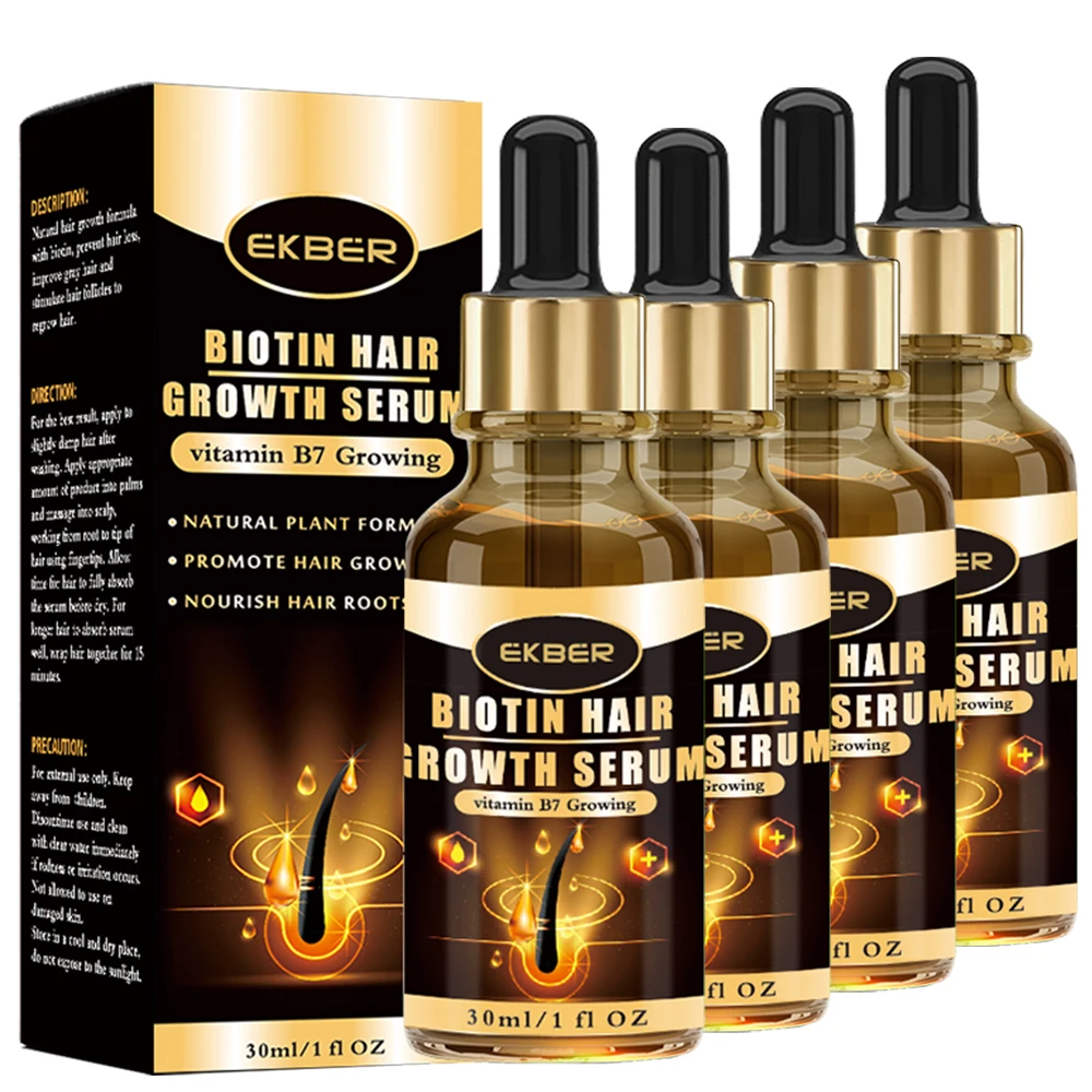 

100% Natural Organic Effective Anti Loss Hair Treatment Regrowth Oil for Men and Women Biotin Hair Growth Serum