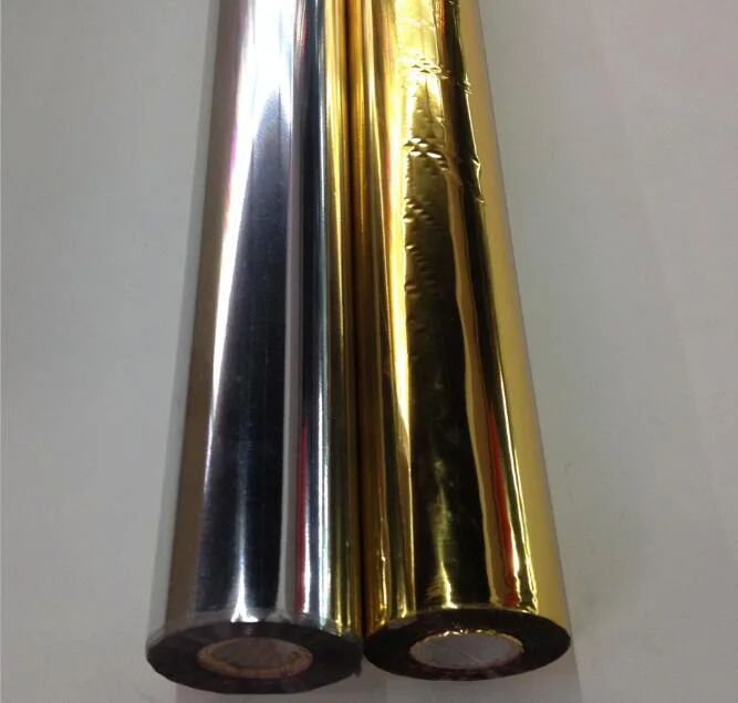 Solid Gold Silver Hot Foil Stamp Paper Rolls Heat Transfer Gilded Paper