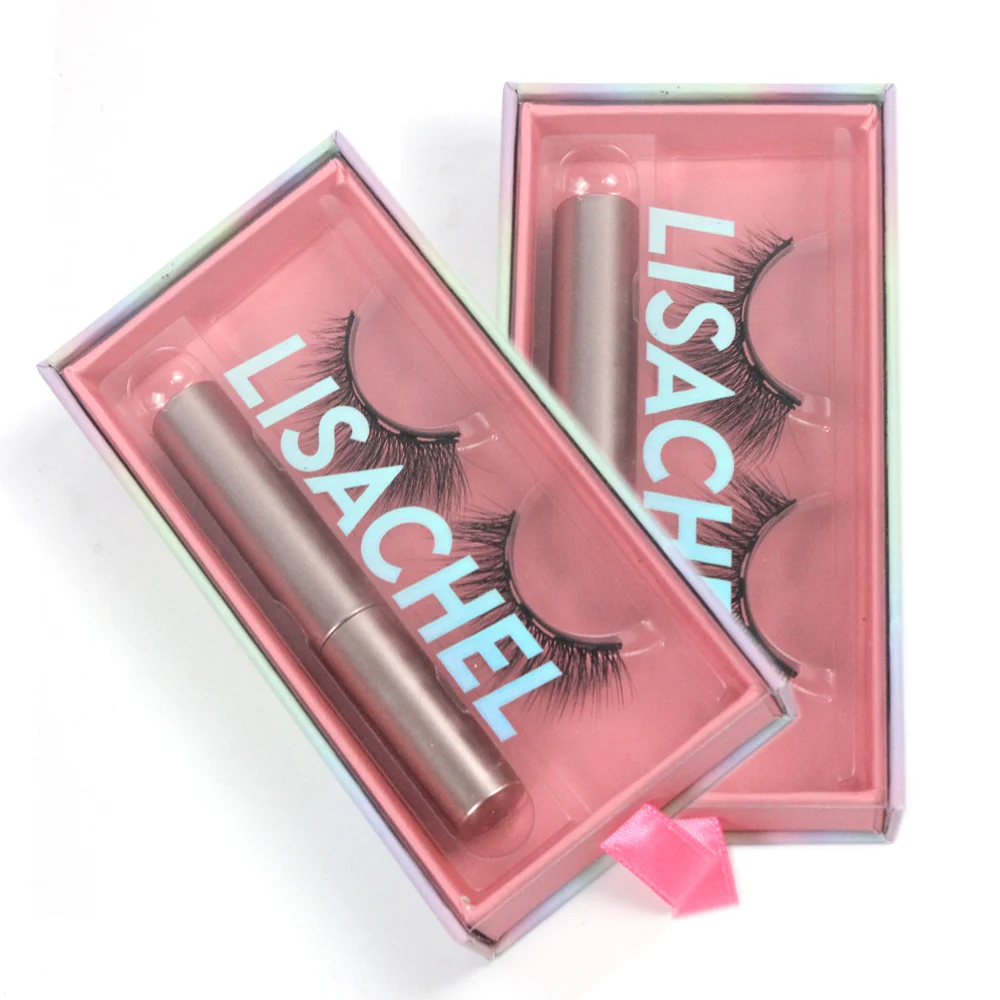 

ME25-W002 wholesale 5 10 magnets magnetic eyelashes Private label magnetic eyelashes box, Natural black