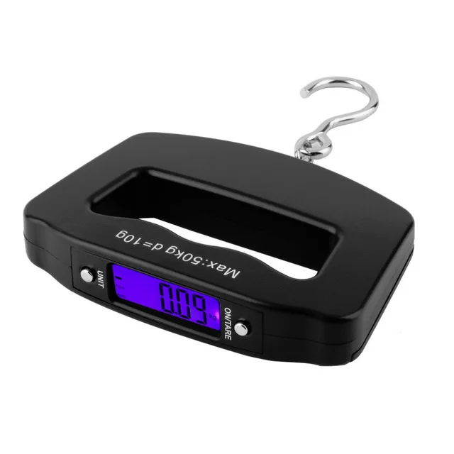 

So-Easy luggage Scale Hanging scales Hand Held weigher Weighting 50kg/10g Digital LCD Fishing Scale, As picture