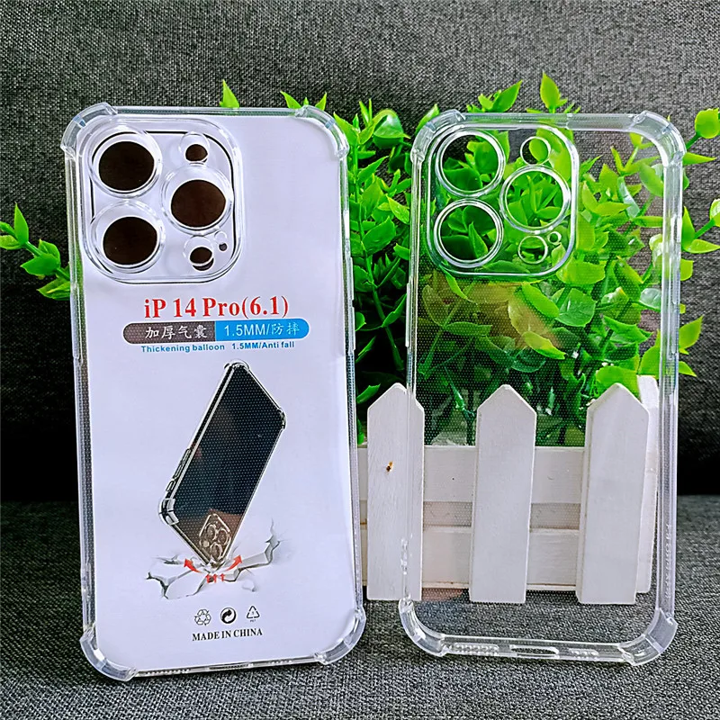 

Four Corners Anti-drop 1.5MM Soft TPU Transparent Phone Case For iPhone 15 14 13 12 11 Pro Max Xs Xr Xs Max 7 8 Plus Clear Cover