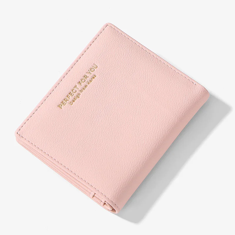 

Wallets For Women Fashionable Weichen Perfect For You Ladies Purse PU Leather Girls Mini Money Clip Korea Style, Dark pink,reseda,mist blue,pink,gray,navy,wine red,black