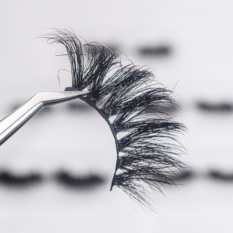 

custom box for lashes 25mm wholesale private label false wispy mink eyelashes