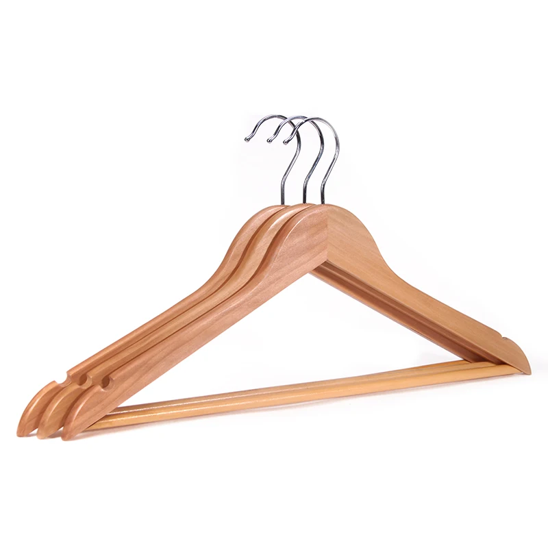 

Bulk custom wooden space saving clothes colth suit hanger with logo