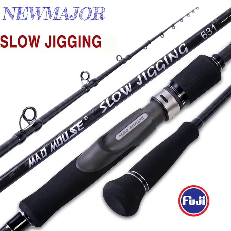 

MADMOUSE Japan Full Fuji Parts Slow Jigging Rod 6"3 Jig Weight 80-350G 15kgs Shipping/casting Boat Rod Saltwater Fishing Rod