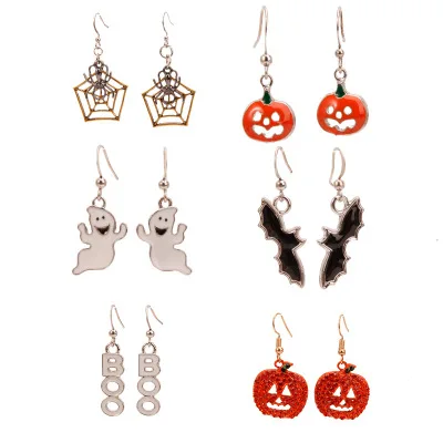 

New arrival Halloween pumpkin devil earrings designers bohemian earrings women, As pic