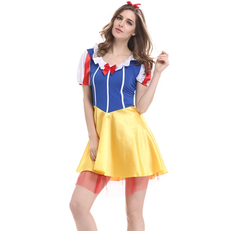 

Game uniform costumes Role play European and American Halloween sexy women's Snow White clothing