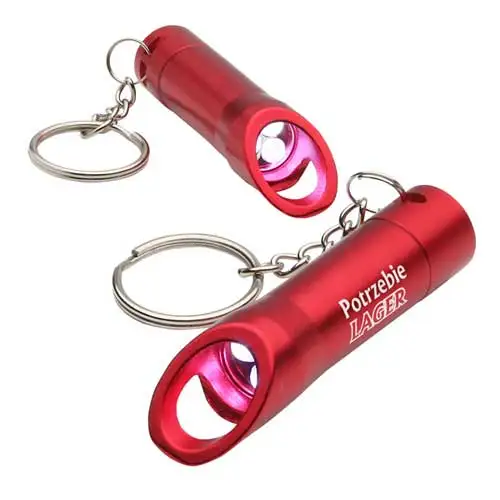 
Promotional LED Torch Bottle Opener Key ring with Aluminum Material 