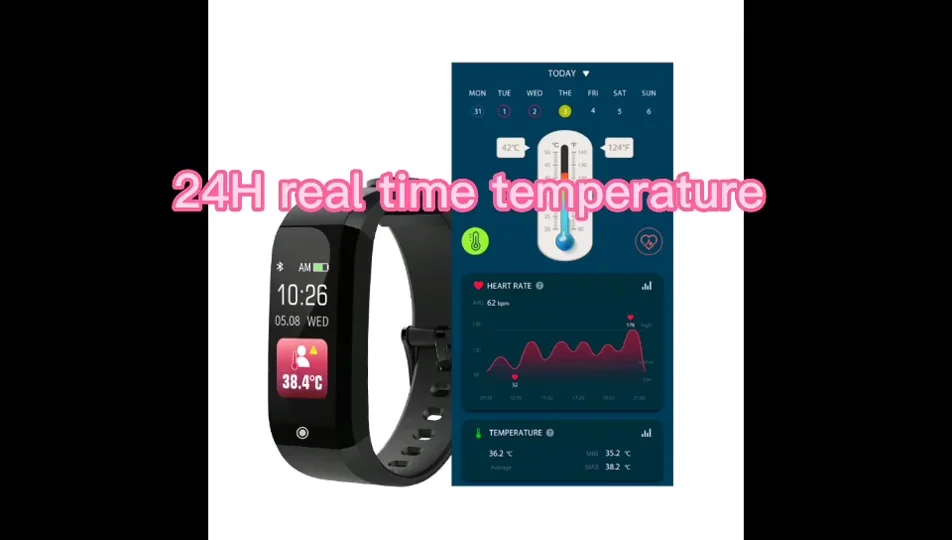2020 New Body Temperature Smart Band,Smart Watch With Body Temperature