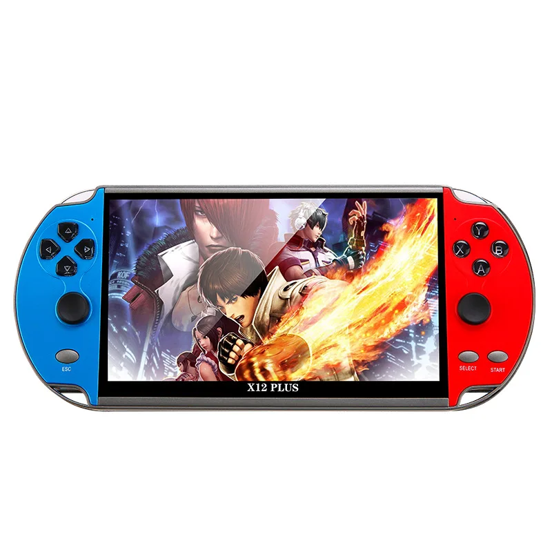 

2020 Game Player Video Console 7 Inch Big Screen X12 Plus Video Games10000 In 1 Blue Red Battery For Pocket boys