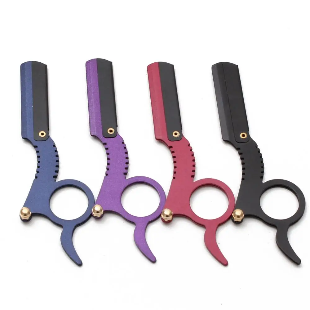 

Metal Straight Handle Barber Old Shaving Razor Shaving Knife Hair Removal Tools A6111, Shiny/black/gold/colorful