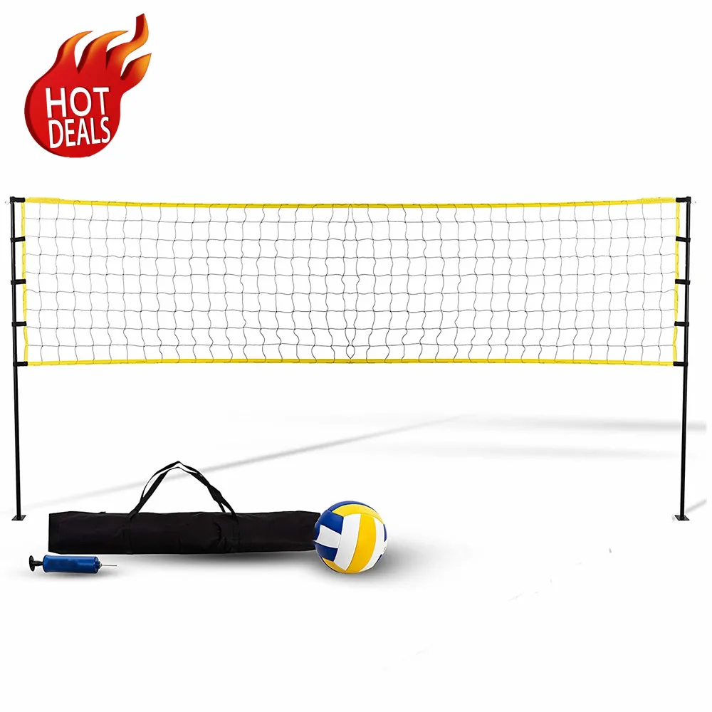 

VN01A Custom Length Portable Stand With Net Set Equipment Standard Poles Outdoor Volleyball Net Manufacturer