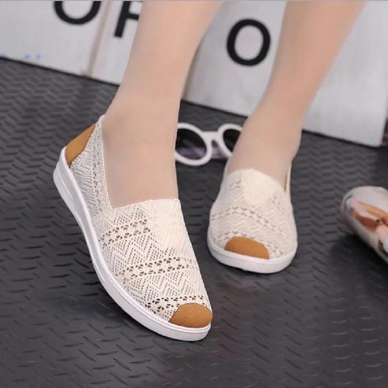 

3 color loafer breathable women's flat shoes 004, Blue,white,grey,red,black