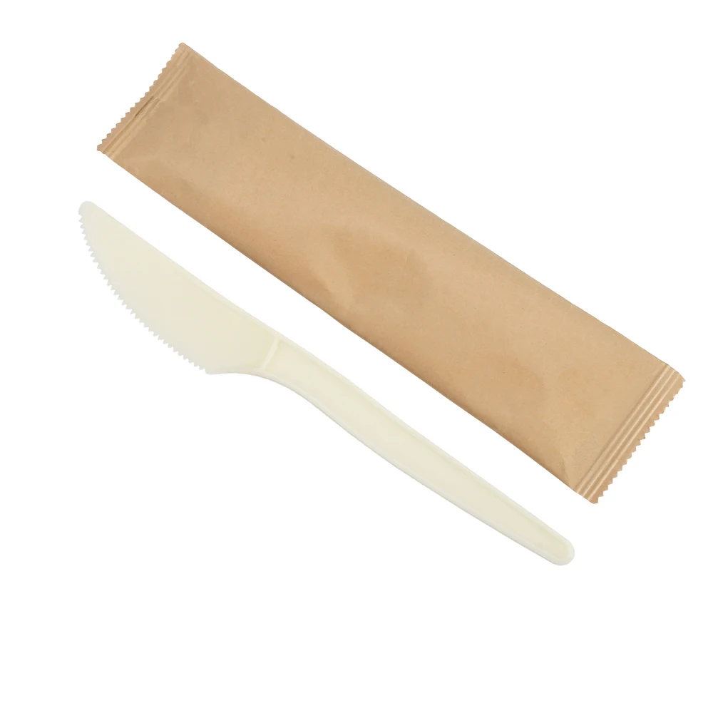 

BPI OEM ODM Food Safty 100% Portable Flatware Set Compostable Biodegradable Disposable Cutlery