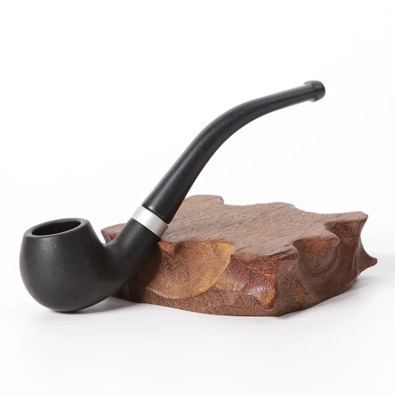 Yiwu Futeng Black Resin Classic Small Tobacco Pipe Wholesale Handmade Tobacco Smoking Pipe