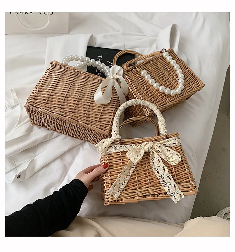 

2021 New Hot Selling Girl Summer Beach Rattan Straw Bags Handbags, Picture