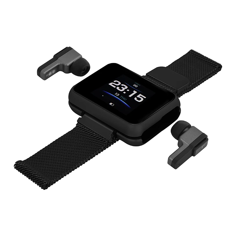 

Waterproof Heart Rate Blood Pressure monitor fitness tracker Sport Music Smart watch earbuds tws earphone for apple android with