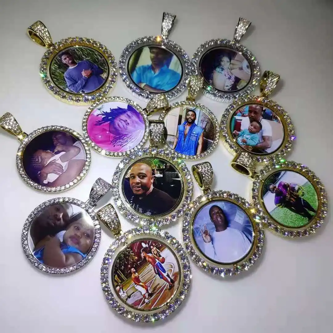 

Antique Custom Made Picture Frame Pendant Necklace Hip hop Jewlery