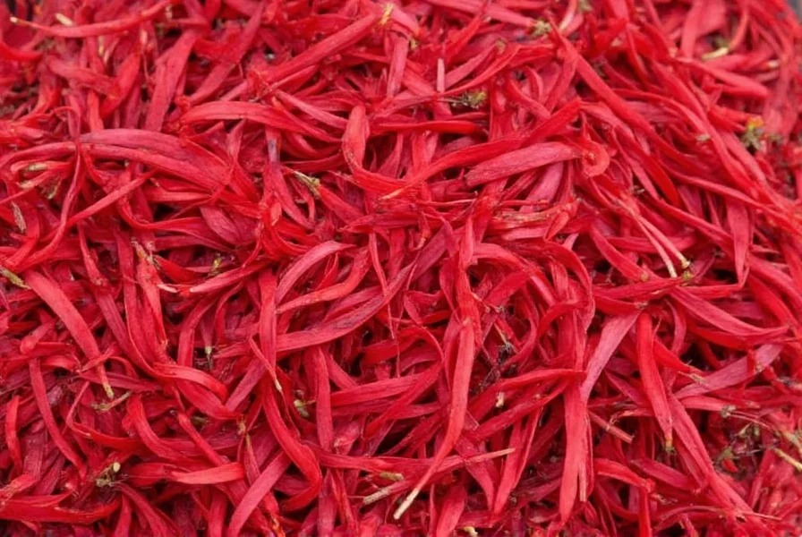 Close-up view of saffron corms showing their rounded shape and fibrous roots against dark soil