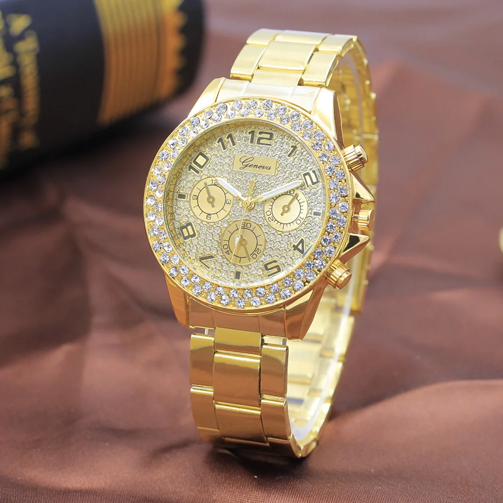 

2019 luxury crystal sky star ladies watches beautiful double ring watch wholesale