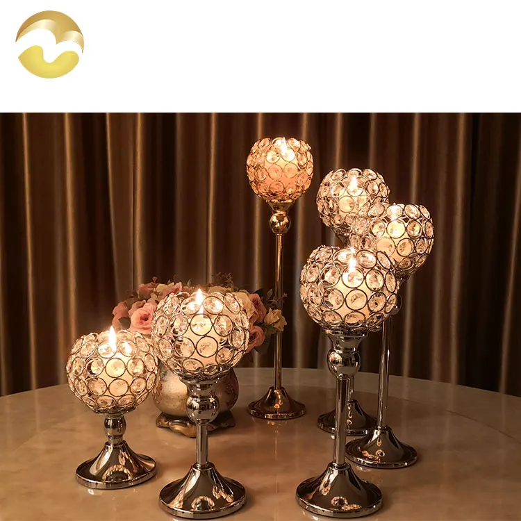 Centerpieces Matel&Crystal Candle Holder Home Decor 2020
