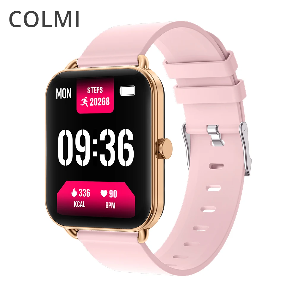 

COLMI P18 Android BT 5.0 Waterproof IP67 Blood Pressure Monitoring Sport Woman 2021 Smart Watch