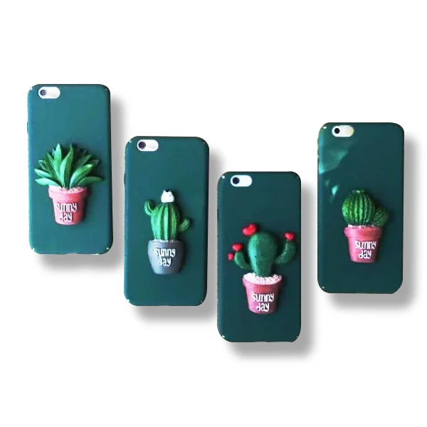 

Accept custom for iphone6 6plus silicone pc tpu phone case cactus hard phone case