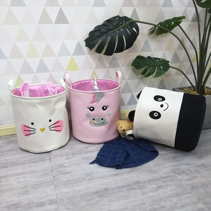 

Super Cute Cartoon Children Laundry Storage Basket for Clothes and Toys, Animal printing