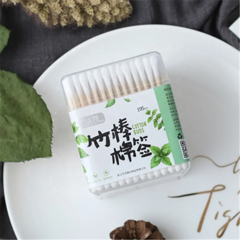 

Disposable Double-headed Cotton Swabs With Cover, White