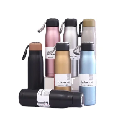 

Custom Fashion Insulate Stainless Steel Water Bottle Outdoor Sport Car Bottle With Handle, Black, gold, blue, silver, pink